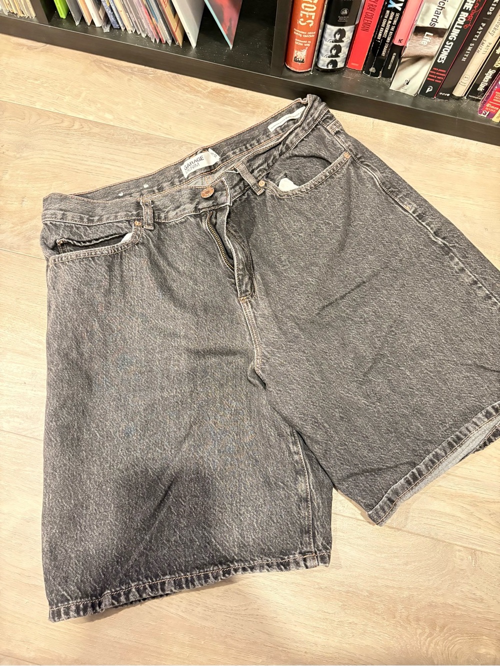 Garage Women’s Washed Black Jean Bermuda/skater Shorts